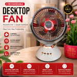 Jy Super JY-2570 | 15+ Hours Backup | 7200mAh Battery | Silent Rechargeable AC/DC Fan