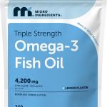 Micro Ingredients Triple Strength Omega 3 Fish Oil 4200mg – 240 Softgels (Dietary Supplement)