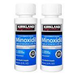 Kirkland Minoxidil 5% Tropical Solution | Hair & Beard Growth Treatment Only for Men | FDA Approved – 2 Bottle