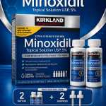 Kirkland Minoxidil 5% Tropical Solution | Hair & Beard Growth Treatment Only for Men | FDA Approved – 2 Bottle