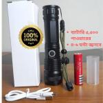 Rechargeable Zoom LED Flashlight USB Torch Light