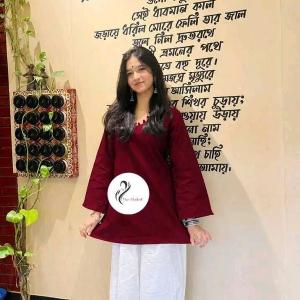 Nila Kurti and Salwar Set Maroon