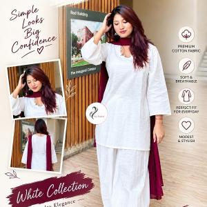 Nila Kurti and Salwar Set White