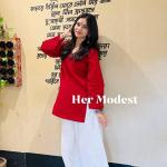 Nila Kurti and Salwar Set Red