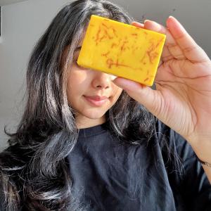Saffron Goats Milk Soap Premium (Handmade) - 2 pcs