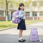 Kids Backpack Children School Bags Waterproof Primary Schoolbag Book Bag - ( Purple )