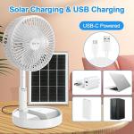 Portable USB Folding Fan Retractable Floor Standing Fan