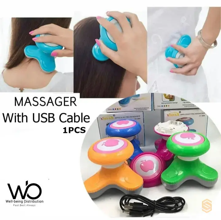 Apple Electric Massager | Portable Body Relaxation Massager | Mini Handheld Muscle Pain Relief Device