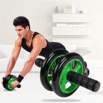 Body Fitness Double Roller Exercise Wheel - Green and Black