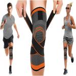 Orange Knee Pads Braces Sports Support For Men Women - 1 pcs
