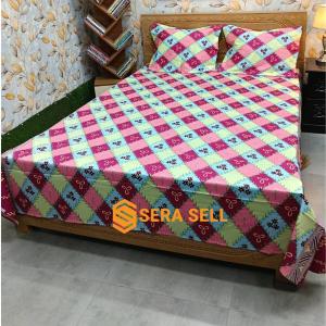 Luxury Towel Cotton Bedsheet King Size With Two Pillow Cover