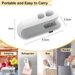 Mini Bag Sealer, 2 in 1 USB Rechargeable Bag Sealer Heat Seal Cutter, Rechargeable Mini Snack Bag Sealer, Portable Resealer Machine for Plastic Bags Food Storage Snacks Freshness