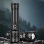 Rechargeable Zoom LED Flashlight USB Torch Light