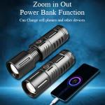 Rechargeable Waterproof Zoom LED Flashlight USB Zambo light With Power Bank