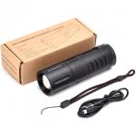 Rechargeable Waterproof Zoom LED Flashlight USB Zambo light With Power Bank