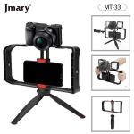 Jmary MT33 Vlogging Filmmaking Cage Stabilizer Grip Tripod Mount Video Rig Kit Mobile Phone Holder