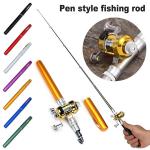 Mini Portable Pocket Fish Pen Aluminum Alloy Fishing Rod Pole Reel Combos - Compact and Convenient Fishing Gear for On-the-Go Anglers
