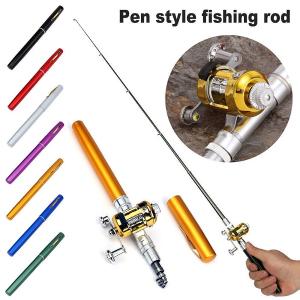 Mini Portable Pocket Fish Pen Aluminum Alloy Fishing Rod Pole Reel Combos - Compact and Convenient Fishing Gear for On-the-Go Anglers