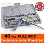 40 in 1 Pcs Tool Kit & Screwdriver and Socket Set Automobile & Bike Tool Box Set