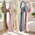 Cute Fluffy Moving Bunny Ear Muff