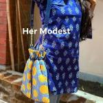 nil nil nilanjona Kurti by Her Modest