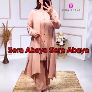 Sera Abaya Adjust Set And Pant - Skin