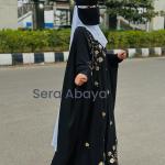 Embroidery Work Luxury Abaya Fabric By Sera Abaya