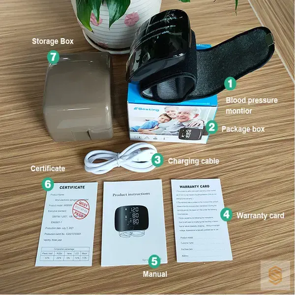 Automatic Rechargeable Digital Touch Screen Wrist type Blood-Pressure Machine/ BP Machine