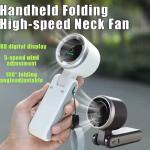 Portable Turbo Fan 5-Speed – Compact Foldable Handheld Fan with LED Display & Type-C Charging