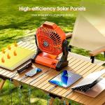 Portable Rechargable Camping & Solar Powered Fan