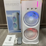 Rechargeable Remote Control Double Head Spray Cooling Fan
