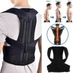 Adjustable Back Posture Corrector Back Pain Relief Belt Spine Waist Support Correction Straps Posture Belt For Men Women - Black
