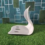 Waist Back Support Chair - Ash And White