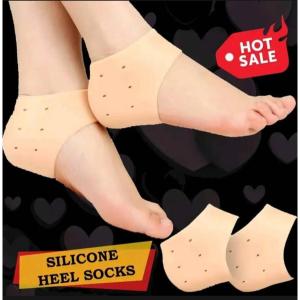 Galaxy Paradise Silicone Foot Heel Protector Socks Moisturizing Gel Heel Pain Relief Plantar Fasciitis Socks With Hole Cracked Foot Skin Care - 2 Pcs