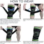 Light and Dark Green Knee Pads Braces Sports Support For Men Women - 1 pcs
