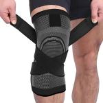 Gray Color Knee Pads Braces Sports Support For Men Women - 1 pcs