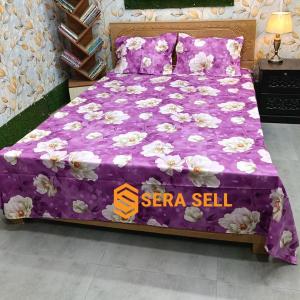 Luxury Towel Cotton Bedsheet King Size With Two Pillow Cover