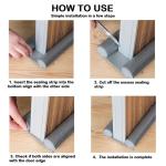 Door Bottom Sealing Strip - Gap Dust Stopper, Foam Draft Blocker, AC Air and Insect Protector