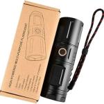 Rechargeable Waterproof Zoom LED Flashlight USB Torch Light Zambo light With Power Bank