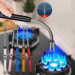 Modern Outdoor Portable Electric Kitchen Gas Lighter/Arc Lighter USB Rechargeable Long Lighter Windproof Candle Lighter Outdoor Plasma Flexible Neck (Multicolor)