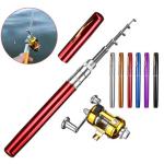 Mini Portable Pocket Fish Pen Aluminum Alloy Fishing Rod Pole Reel Combos - Compact and Convenient Fishing Gear for On-the-Go Anglers