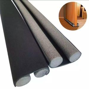 Washable and Reusable Sponge Door Draft Bottom Sealing Strip - Insects and Dust Stopper 106CM Long 1.5 inches - Black