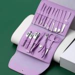 16Pcs Manicure Set Stainless Steel Nail Clippers Kit And Pedicure
