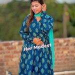 Anarkali - Pata Dress And Salwer Set By Her Modest