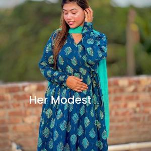 Anarkali - Pata Dress And Salwer Set By Her Modest