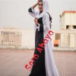 White And Black Borka 2 part Set