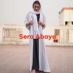 White And Black Borka With Hijab Full set By Sera Abaya